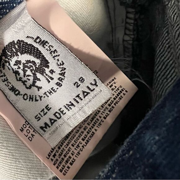 Diesel Stenx Rigid Denim Straight High Rise Ankle Jeans 28 x 28 Y2K Vintage - Picture 10 of 16